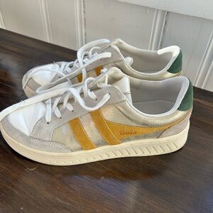Gola White and Gold Sneakers